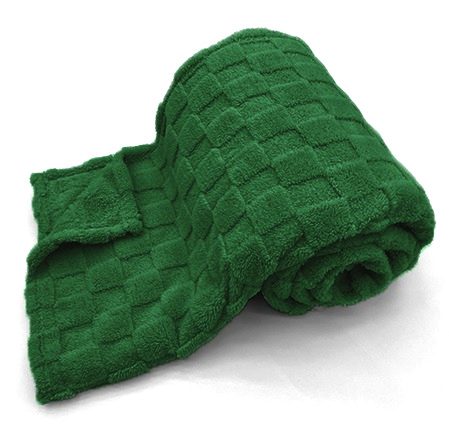 Jacquard Waffle Throw – Pine Green 5021346541250